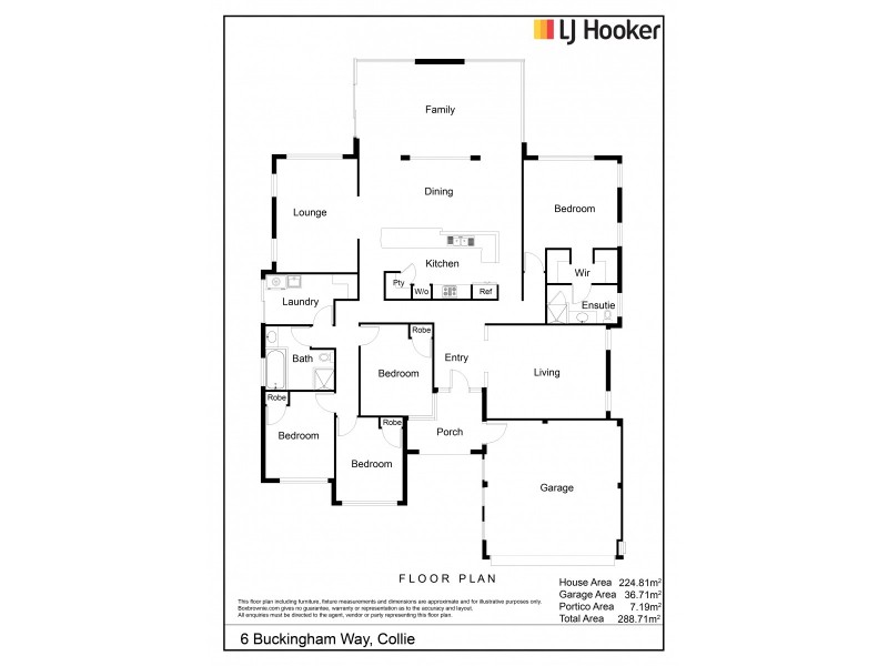6 Buckingham Way, Collie WA 6225 Floorplan