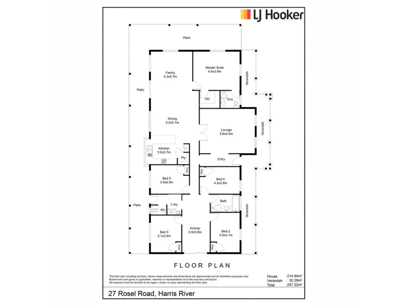 27 Rosel Road, Harris River WA 6225 Floorplan