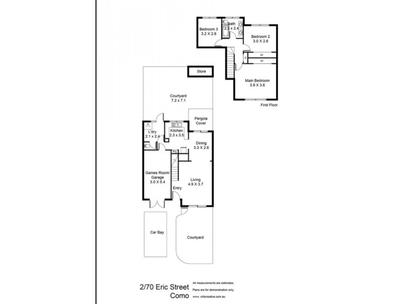 2/70 Eric Street, Como WA 6152 Floorplan