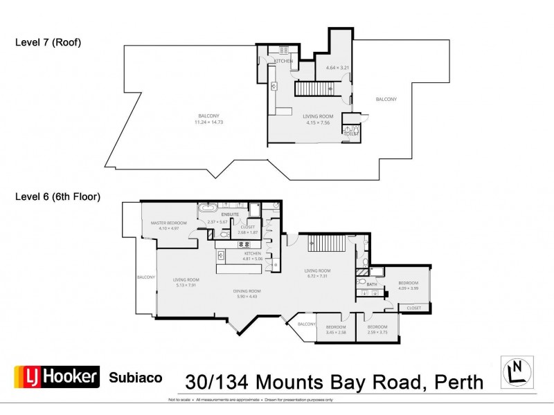 Level 6/7/30/134 Mounts Bay Road, Perth WA 6000 Floorplan