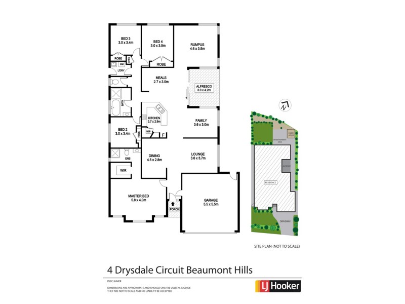 4 Drysdale Court, Beaumont Hills NSW 2155 Floorplan