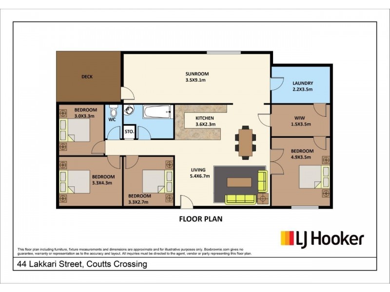44 Lakkari Street, Coutts Crossing NSW 2460 Floorplan