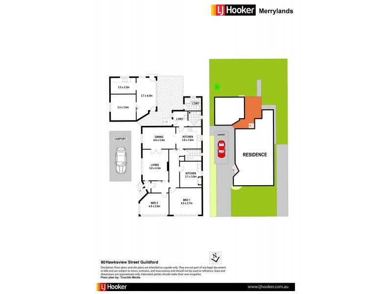 90 Hawksview St, Guildford NSW 2161 Floorplan