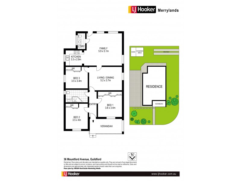 36 Mountford Ave, Guildford NSW 2161 Floorplan