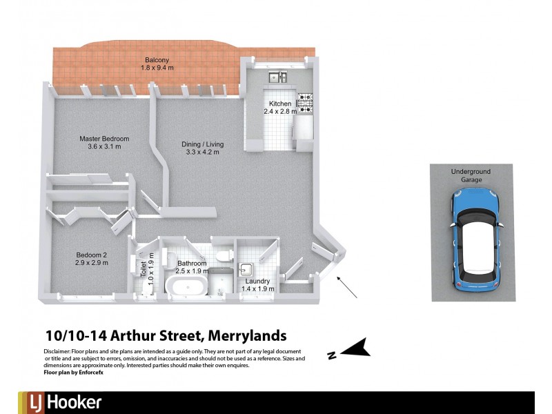 10/10-14 Arthur Street, Merrylands NSW 2160 Floorplan