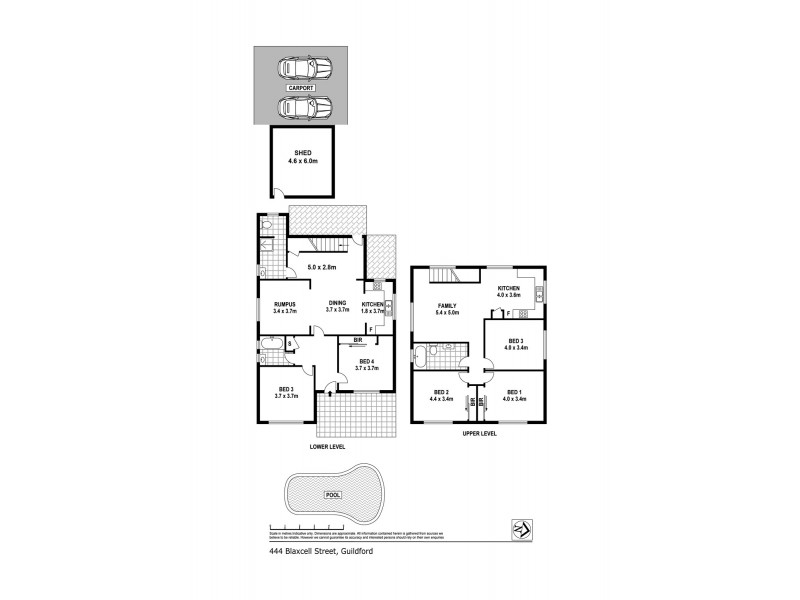 444 Blaxcell St, Guildford NSW 2161 Floorplan