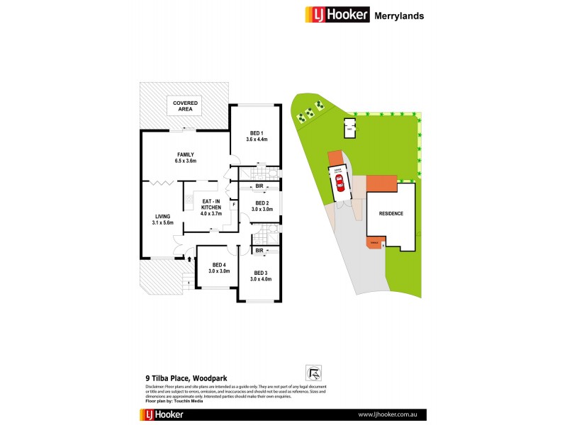 9 Tilba Place, Woodpark NSW 2164 Floorplan