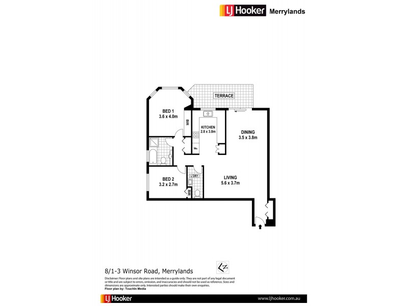 8/1-3 Windsor Rd, Merrylands NSW 2160 Floorplan