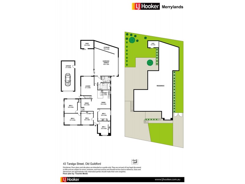 43 Taralga Street, Guildford NSW 2161 Floorplan