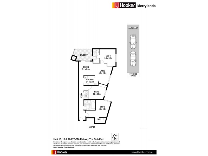 10/272-276 Railway Tce, Guildford NSW 2161 Floorplan