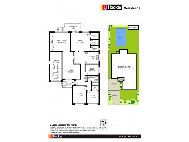 2 Grace Cres, Merrylands NSW 2160 Floorplan