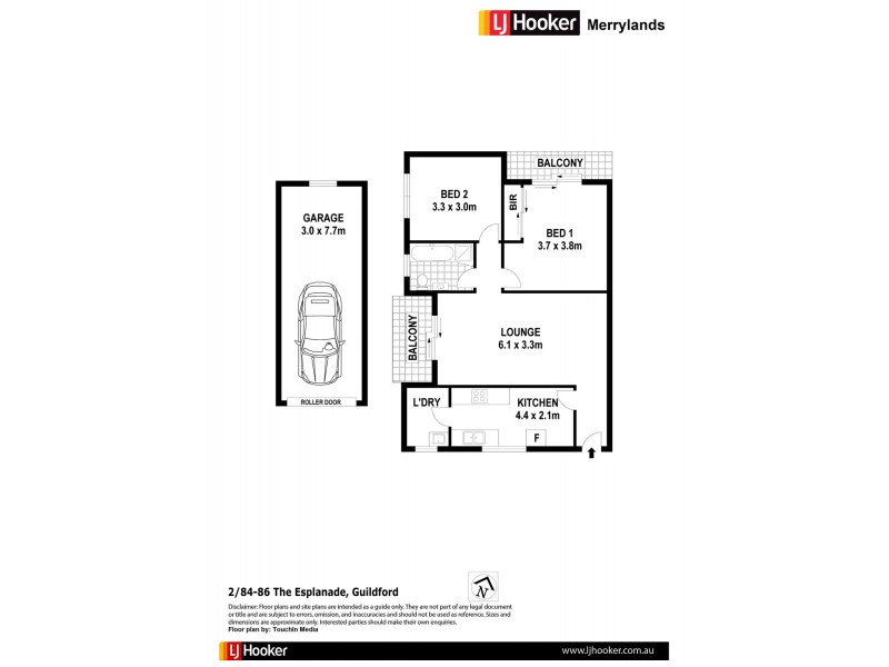 2/84-86 The Esplanade, Guildford NSW 2161 Floorplan