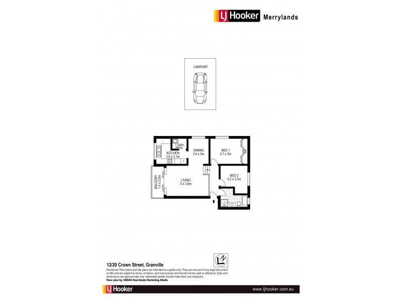 12/20 Crown Street, Granville NSW 2142 Floorplan