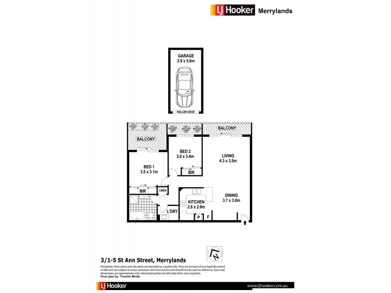 3/1-5 St Ann Street, Merrylands NSW 2160 Floorplan
