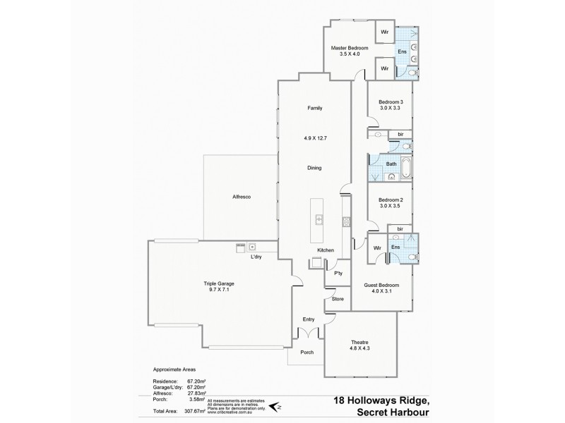 18 Holloways Ridge, Secret Harbour WA 6173 Floorplan
