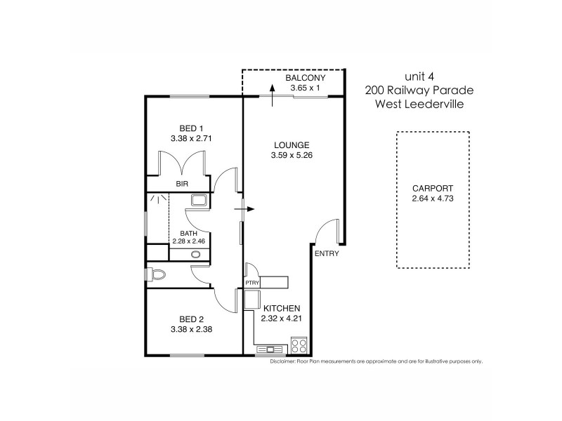 4/200 Railway Parade, West Leederville WA 6007 Floorplan