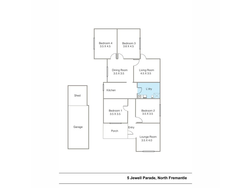 5 Jewell Parade, North Fremantle WA 6159 Floorplan