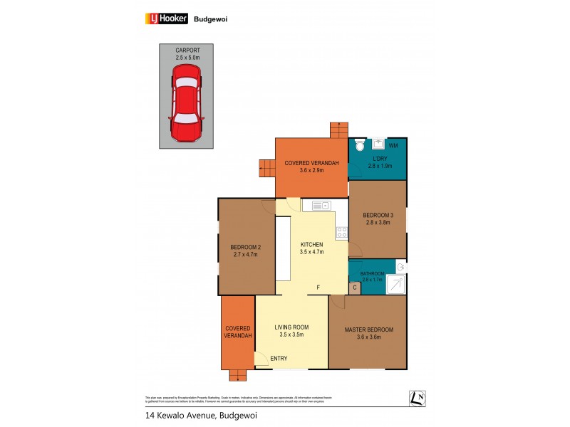 14 Kewalo Avenue, Budgewoi NSW 2262 Floorplan