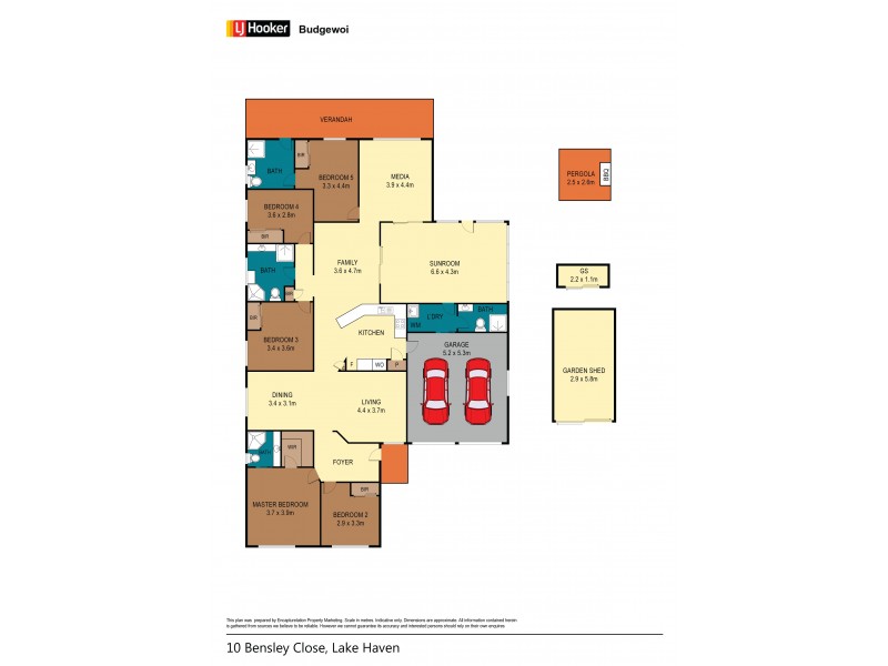 10 Bensley Close, Lake Haven NSW 2263 Floorplan