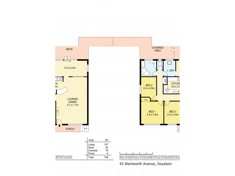 43 Wentworth Avenue, Doyalson NSW 2262 Floorplan