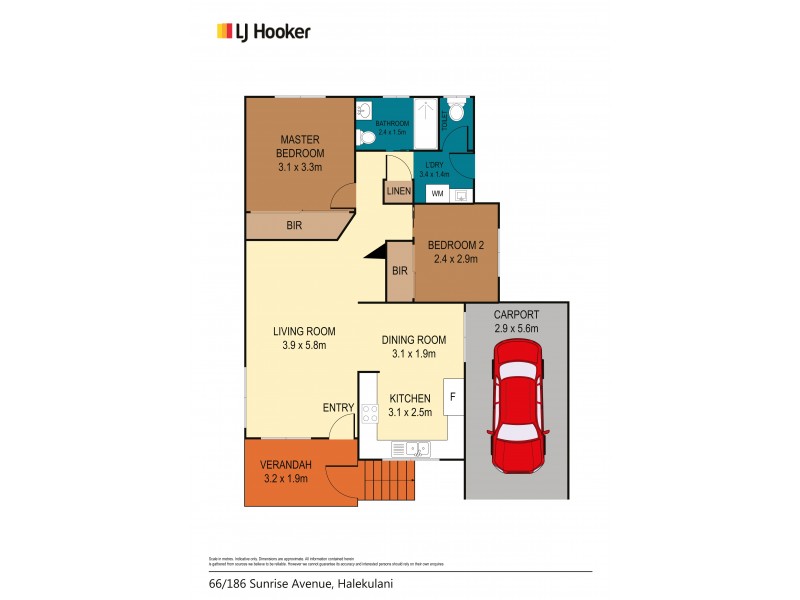 66/186 Sunrise Avenue, Halekulani NSW 2262 Floorplan