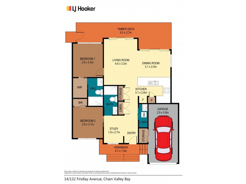 14/132 Findlay Avenue, Chain Valley Bay NSW 2259 Floorplan