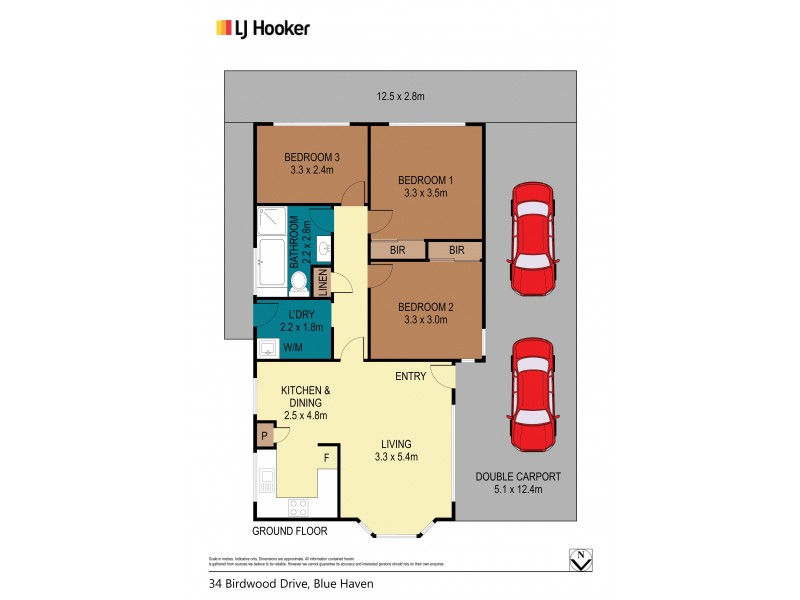 34 Birdwood Drive, Blue Haven NSW 2262 Floorplan