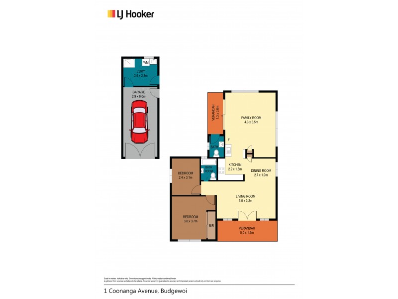 1 Coonanga Avenue, Budgewoi NSW 2262 Floorplan