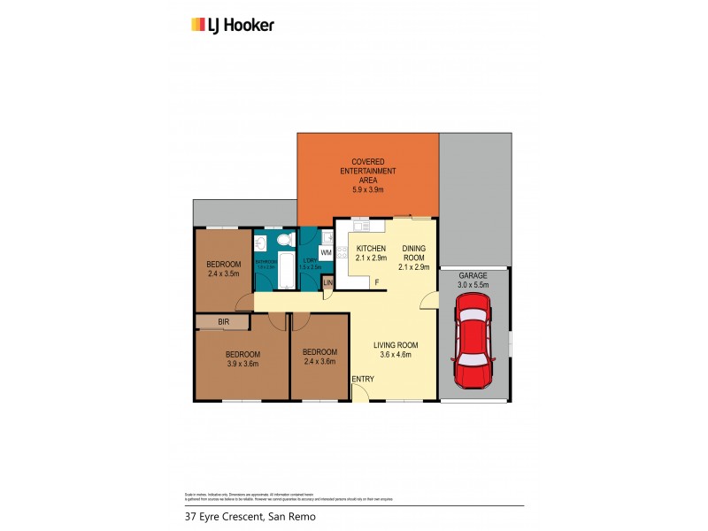 37 Eyre Crescent, San Remo NSW 2262 Floorplan