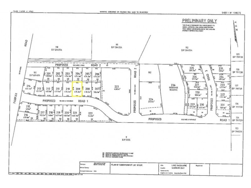 Lot 209 Fairfax Road, Warners Bay NSW 2282