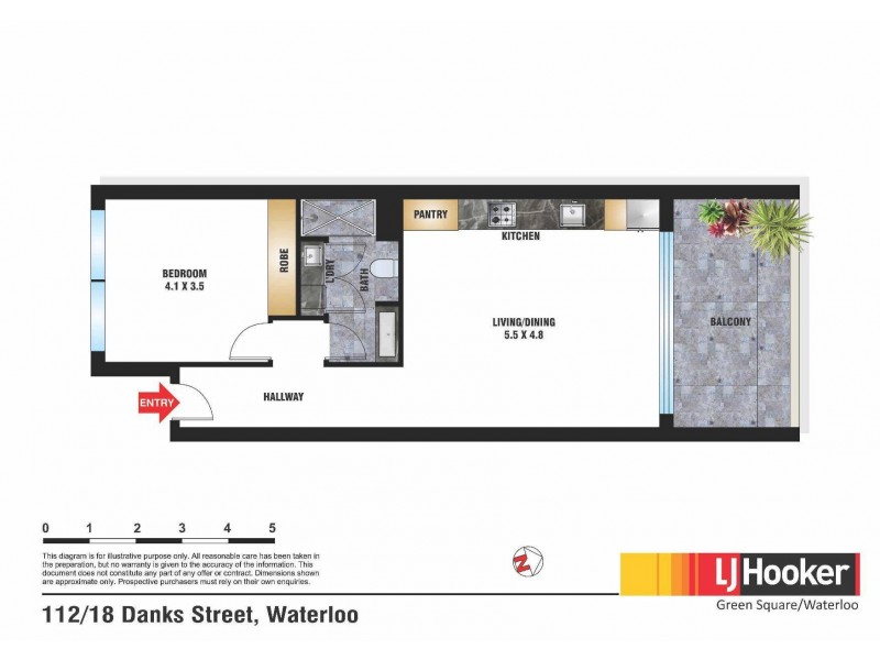112/18 Danks Street, Waterloo NSW 2017 Floorplan