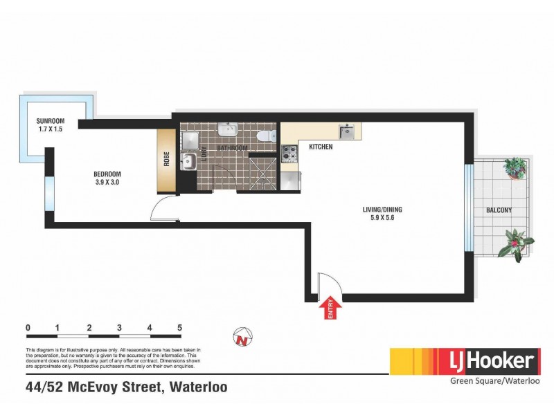 44/52 McEvoy Street, Waterloo NSW 2017 Floorplan