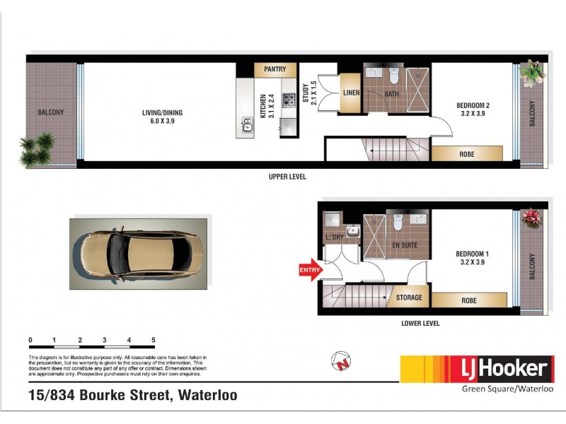 15/834 Bourke Street, Waterloo NSW 2017 Floorplan