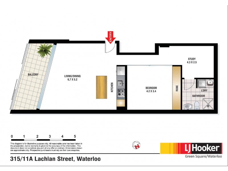 315/11A Lachlan Street, Waterloo NSW 2017 Floorplan