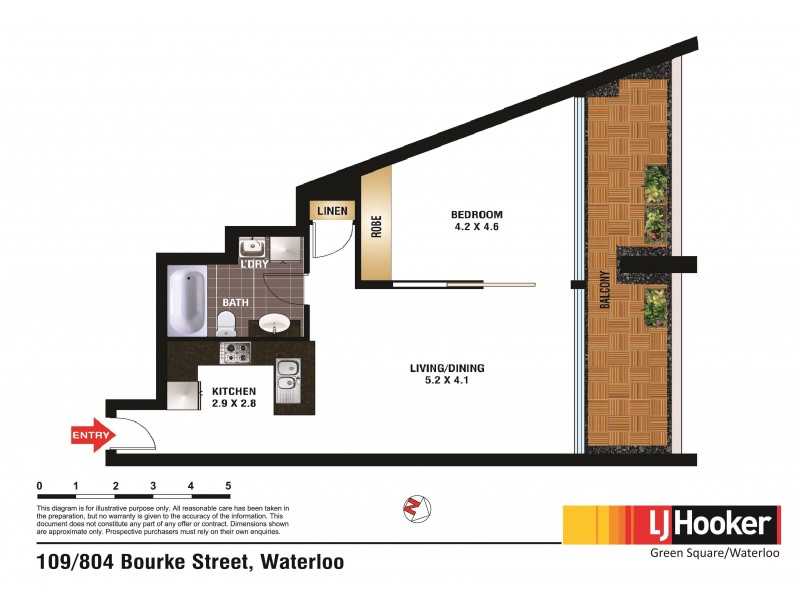 109/804 Bourke Street, Waterloo NSW 2017 Floorplan