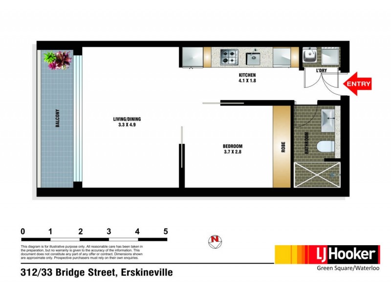 312/33 Bridge Street, Erskineville NSW 2043 Floorplan