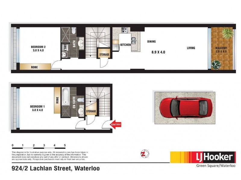 924/2-4 Lachlan Street, Waterloo NSW 2017 Floorplan
