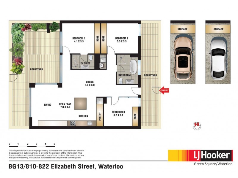 BG13/810 Elizabeth Street, Waterloo NSW 2017 Floorplan