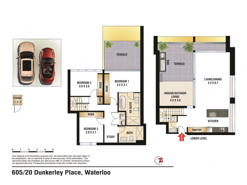 605/20 Dunkerley Place, Waterloo NSW 2017 Floorplan