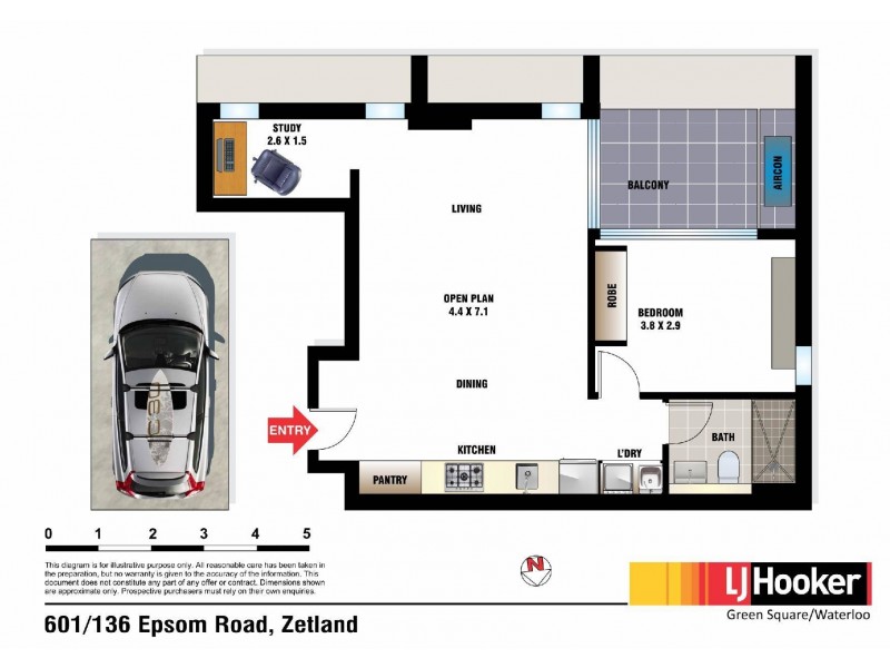 601/1 – 5 Link Road, Zetland NSW 2017 Floorplan