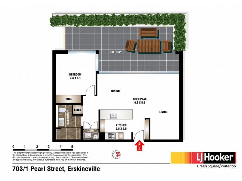 703/1 Pearl Street, Erskineville NSW 2043 Floorplan