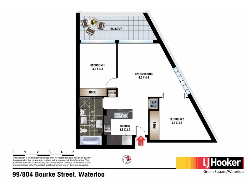 99/804 Bourke Street, Waterloo NSW 2017 Floorplan