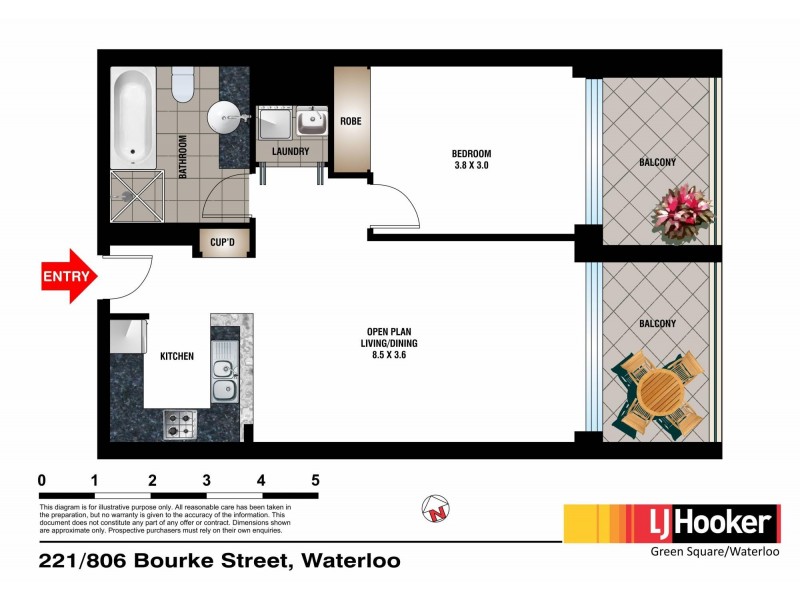 221/806 Bourke Street, Waterloo NSW 2017 Floorplan