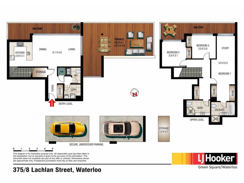 375/8 Lachlan Street, Waterloo NSW 2017 Floorplan