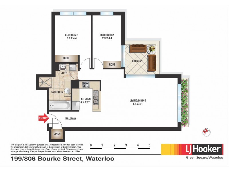 199/806 Bourke Street, Waterloo NSW 2017 Floorplan