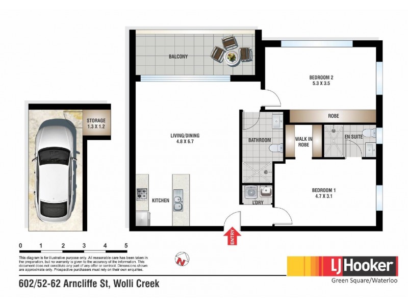 602/52-62 Arncliffe Street, Wolli Creek NSW 2205 Floorplan