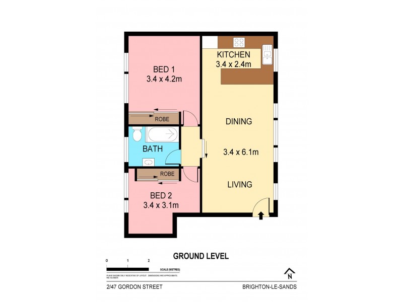 2/47 Gordon Street, Brighton-le-sands NSW 2216 Floorplan