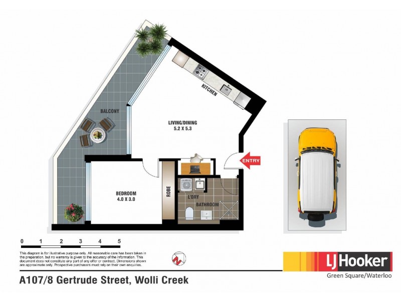 A707/6-8 Gertrude Street, Wolli Creek NSW 2205 Floorplan