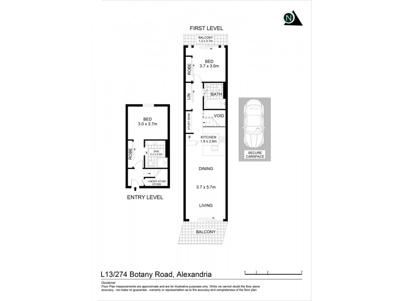 L13/274 Botany Road, Alexandria NSW 2015 Floorplan