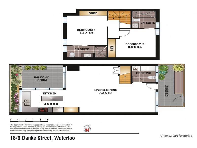 18/9 Danks Street, Waterloo NSW 2017 Floorplan